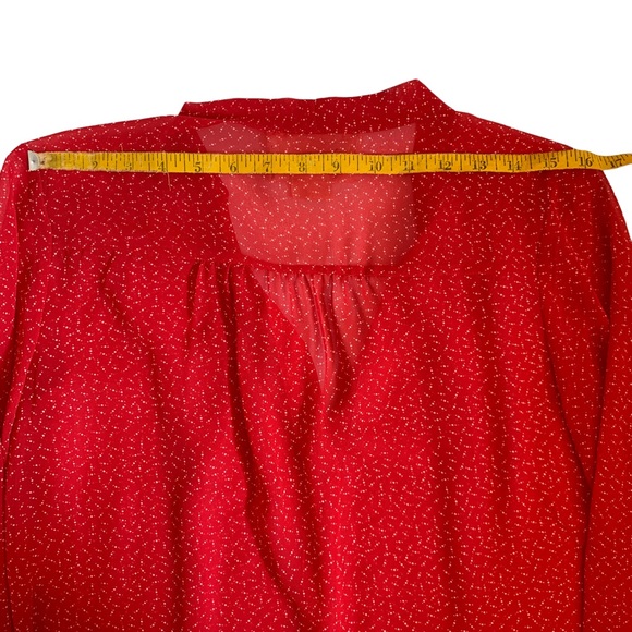 Urban Outfitters Bow Tie Blouse coincidence & chance Red White Dot Small S - Picture 11 of 15